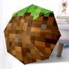 Pixelated, Blocky Automatic Opening and Closing Umbrella, Compact Travel Umbrella, Lightweight and Portable, Suitable for Beach Commuting Bu