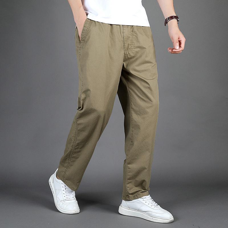 

Plus Size Men s Casual Trousers Loose Straight Pants Multi Pocket Man Long Cargo Pants Mens Jogger Pants Summer Autumn XS хаки