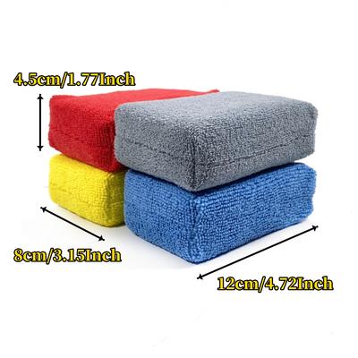 10PCS Microfibre Car Wax Applicator Pads Soft Auto Detailing Wax Sponge Rectangle Foam Car Paint Care Polishing Pad Car Cleaning