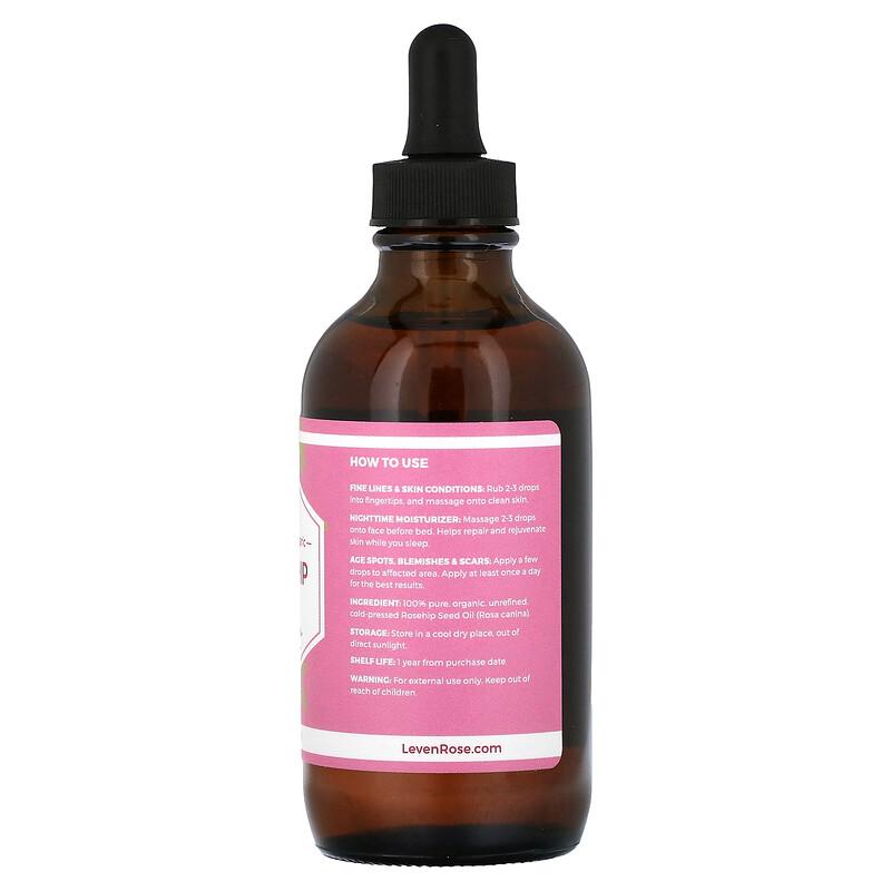 100% Pure & Organic Rosehip Oil, 4 Fl Oz (118 Ml)