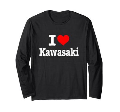 Kawasaki Stadt Ich liebe Kawasaki Ich liebe Kawasaki Langarm - - T-Shirt