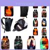 Stylish Godzilla Vs King Kong Backpack For Students With Cartoon Patterns And Adjustable Straps