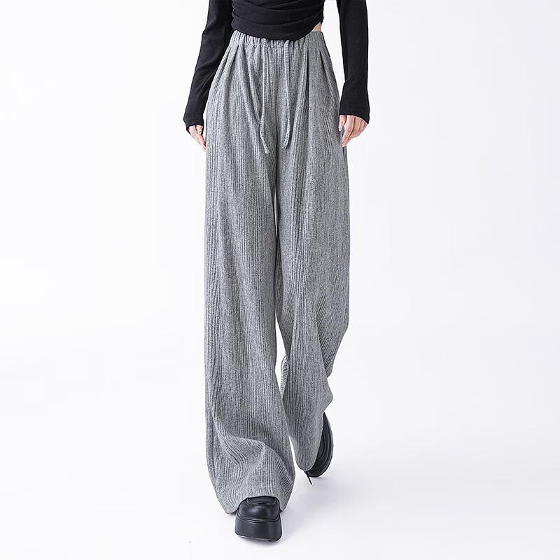 Women's High-Waist Drawstring Wide-Leg Casual Pants