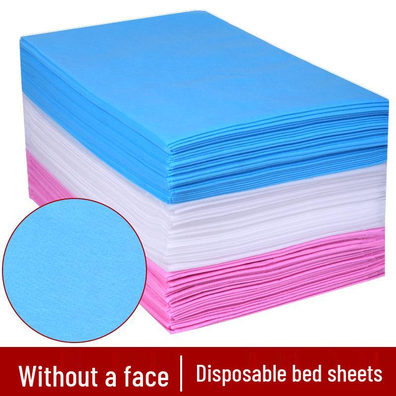 Thick Disposable Non-Woven Waterproof & Oilproof Bed Sheets with Face Hole for Salons