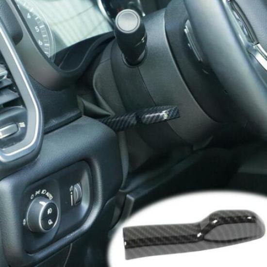 For - Dodge RAM 1500 Carbon Fiber Steering Wheel Height Adjustment Trim