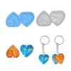 Heart Holographic Resin Mold Earring Silicone Mold Keychain Pendant Epoxy Resin Casting Mold Kit Resin Craft Tools