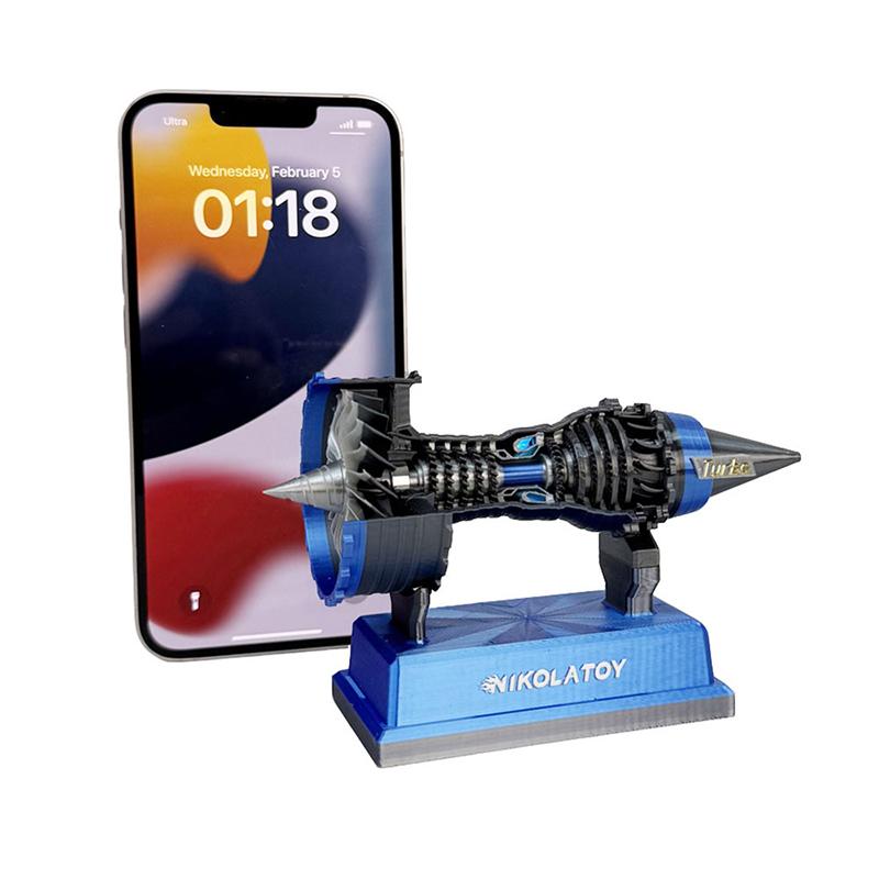 Tr900 Super Turbofan Engine Mini Model Kits Motor Function Electric Buffer 3D Printing Collection Toys For Kids Boys