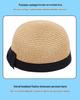 Women's Japanese-Style Casual Straw Fedora with Bowknot—Ideal for Sunshade and Beach Outings.