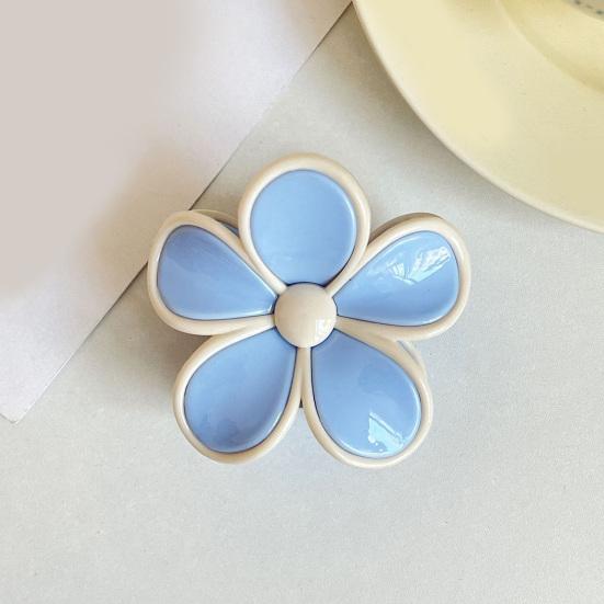Hair Clip Flower-Shaped Candy Color Hairpin Back Head Hair Claw No Hair Damage Hair Decoration Daily Wear