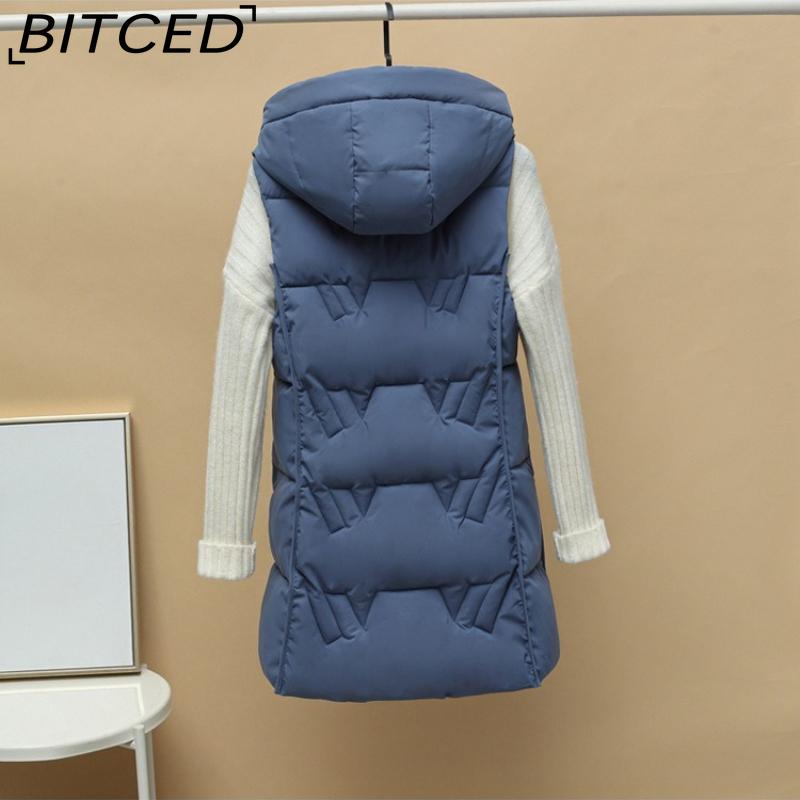 BITCED Reversible Hooded Lightweight Casual Down-Filled Quilted Vest - Slim-Fit Women's Waistcoat Jacket
