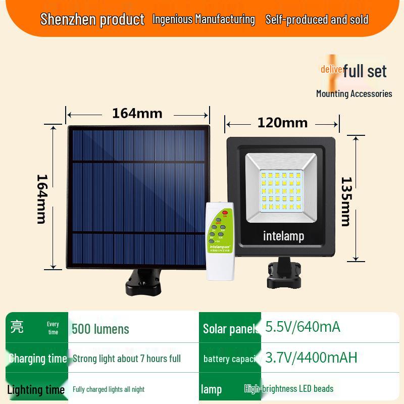 

Солнечный светильник Yinglang: Новый уличный водонепроницаемый светодиодный садовый светильник, автоматическое включение в сумерках, сверхяркий для освещения дома/улицы 500LM Economic Standard | Illuminates 50 sqm