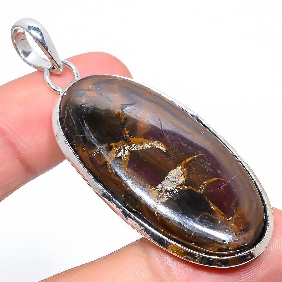 

Natural Mud Crack Jasper Gemstone 925 Sterling Silver Gift Pendant 2.56 d1q61