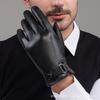 Men'S Real Sheepskin Gloves Are Warm In Winter, Piled And Thickened Touch Screen For Driving And Riding, Business Leather Gloves Are Windproof