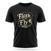 Faith on the Fly Christian Fly Fishing Black T-Shirt Religious Angler Tee