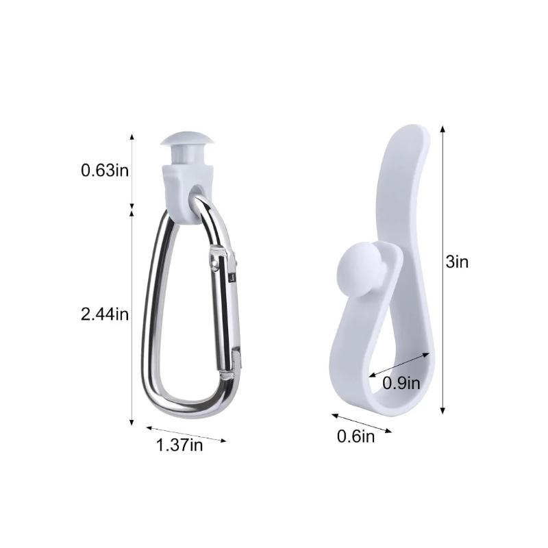3PCS Beach Ready Kit Includes Portable Hook Convenient Key Chain Carabiner And Cup Holder For Stress Free Ocean Visits