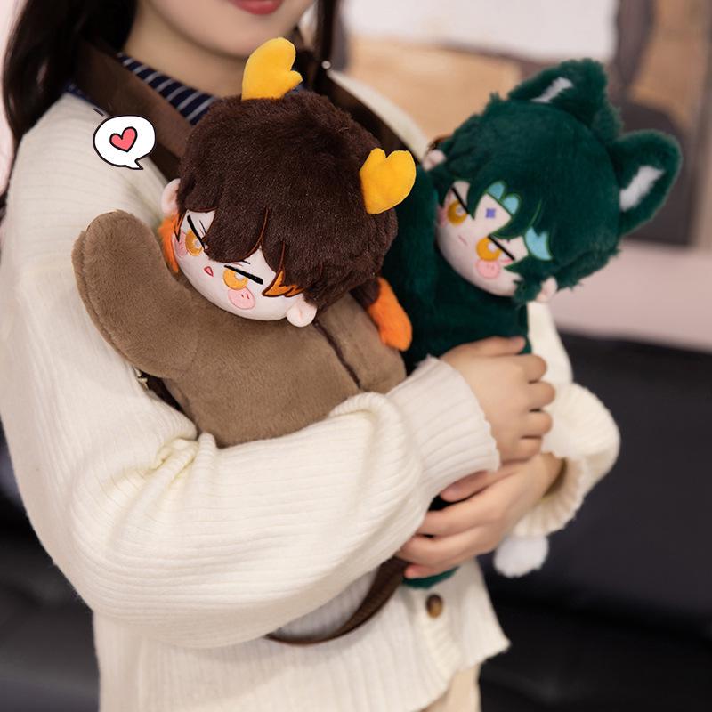 Genshin Impact Xiao, Scaramouche, and Alhaitham Cotton Plush Doll Backpack