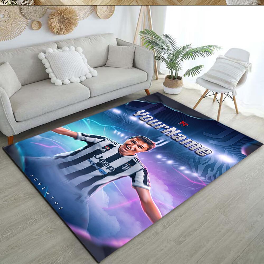 Juventus Personalized Text Floor Mat Suitable for Dormitory Game Room Bedrooms Living Rooms Antislip Carpet Anime Office Decor
