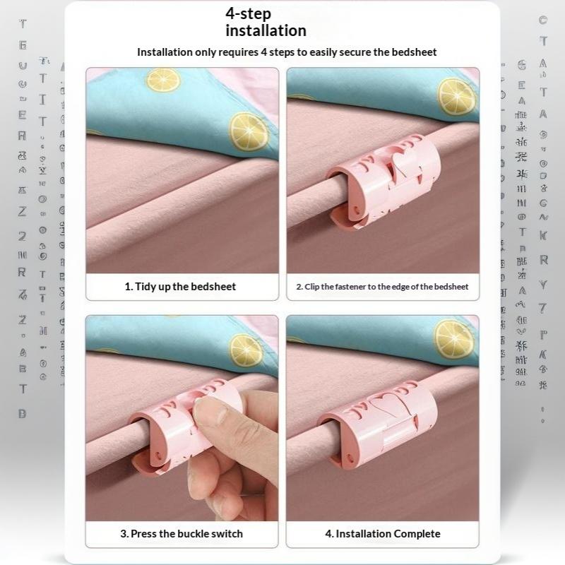 Bed Sheet Clips Heavy Duty Slip Resistant Plastic Fasteners Portable Quilt Grippers for Renters Bedding Fix