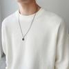 Autumn and Winter Ins Solid Color Crewneck Sweater, Men's Korean Version, Versatile, Loose White Pullover Sweater, Long-sleeved Base Layer