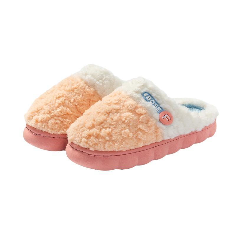 2025 new autumn and winter cotton slippers home household couple indoor and outdoor warm thick bottom fluffy slippers
