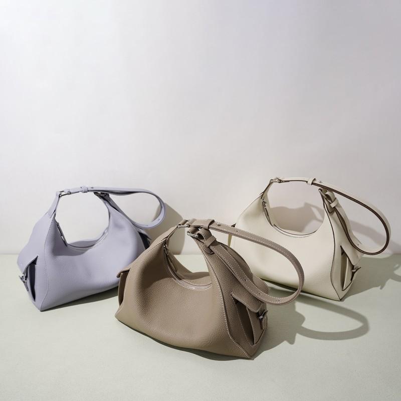 2026 Early Large-capacity Commuting Shoulder Bag All-match Hobo Underarm Simple Leather High-quality Cross-body Women's