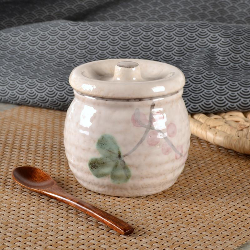 Japanese Style Ceramic Seasoning Jar Creative Seasoning Bottle Salt Jar Pepper Spice Jar Sugar Jars Household Kitchen Tools