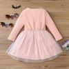 European and American Halloween Cosplay Batwing Mesh Dress for Girls - Autumn Long-Sleeve Style