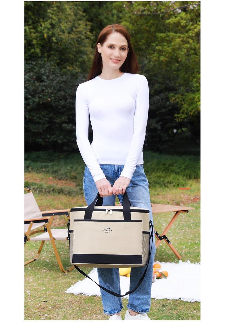 Lightweight Insulated Lunch Bag for Office and Outdoor Use, Stylish Solid Color Design