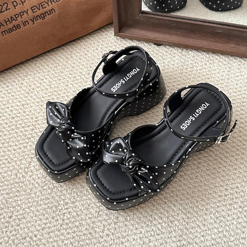 Summer Women Floral Platform Wedges Heel Sandals Fashion Narrow Band Ladies Elegant Party Dress Gladiator Sandalias Female