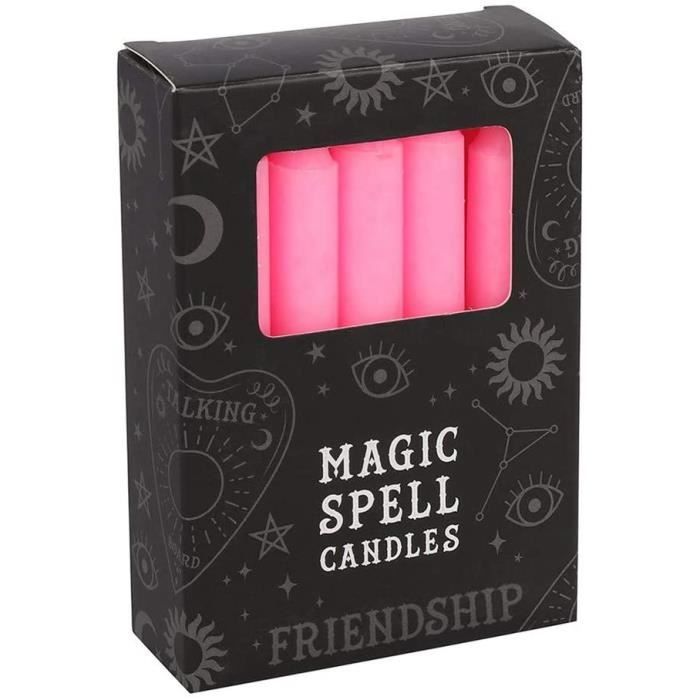 Bougie - Magique - Friendship - 12 pièces - 10 cm - Rose - Romantique