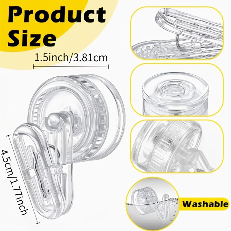 Rotating Bracket With Suction Cup Clamp, No Perforations Used For Hanging Gloves Towels Laundry Items And High Loadbearing Hooks
