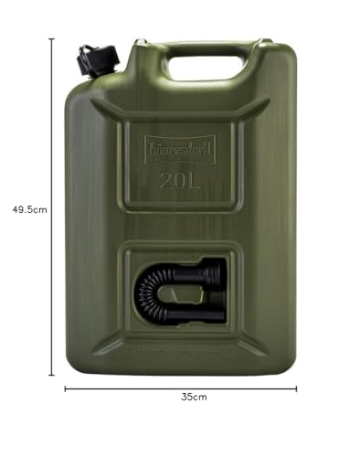 Hunersdorff Fuel Can Pro 20L Kraftstofftank, Polyethylentank, Wassertank, 802000 Olive, Kraftstoff, Kerosin, Kanister, Outdoor, Camping [Parallelimport]