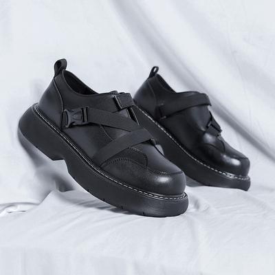2025 Herren Lederschuhe Dicke Sohle Bequem Business Casual Herrenschuhe Luxus Designer Herren Schwarze Anzugschuhe