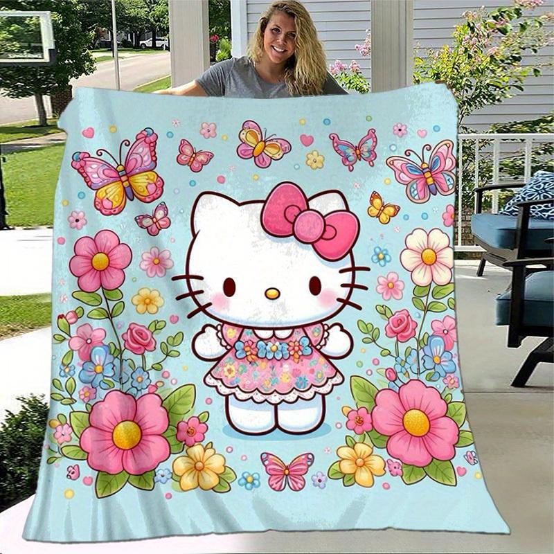 1pc. Hello Kitty Floral Butterflies Home Office Outdoor Blanket Gift Ideaz0411202