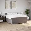 VidaXL Slat Bed Base with Mattress Taupe 180x200 Cm Fabric 3286763
