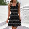 Abito Bohemian Estivo Senza Maniche da Donna Stampa Esclusiva Abito da Vacanza Abito per il Compleanno da Donna Abito da Spiaggia Abito per Donna