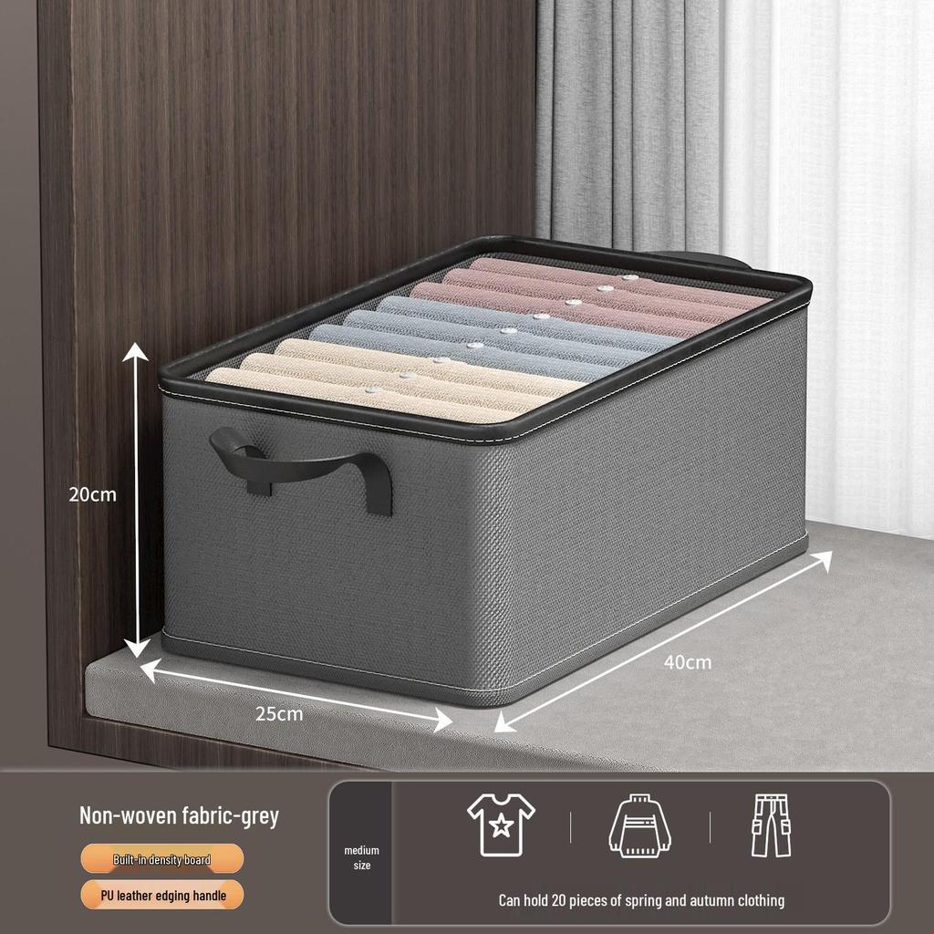 Wardrobe Storage Box: Cotton Linen Foldable Organizer for Clothes and Pants