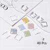 40Pcs Transparent Glass Nail Art Display Showing Polish Color Board Tips Tools