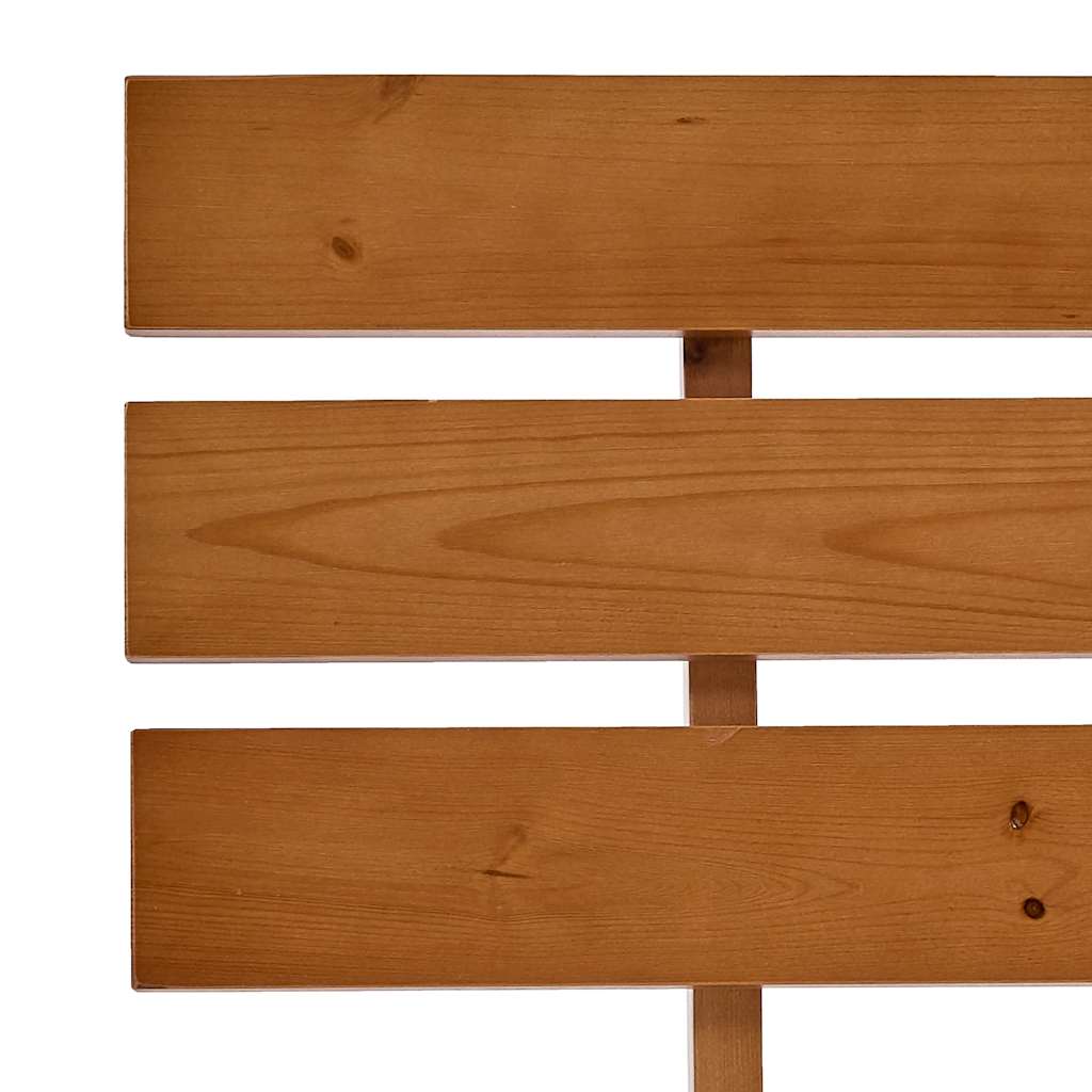 Solid Wood Bed Frame Honey Brown Pine 120 X 200 Cm