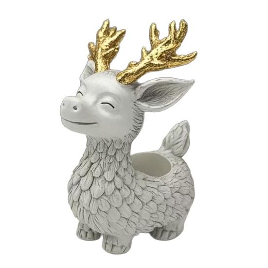 Yousheng Hirsch Blumentopf Wasserdicht Rostfrei Harz Blumentopf Cartoon Design Pflanztopf Innen Außen Kleine Pflanzen Deko