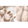 Short Plush Fingerless Glove Thick Warm Gloves Daily Flip Half Finger Gloves  Winter