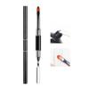 Poly Nail Gel Brush 2in1 Dual-Ended Hard Gel Nail Brush Builder Gel Brush Flexible Bristles Stainless Steel Glue Applicator Pen & 100pcs Nail Forms