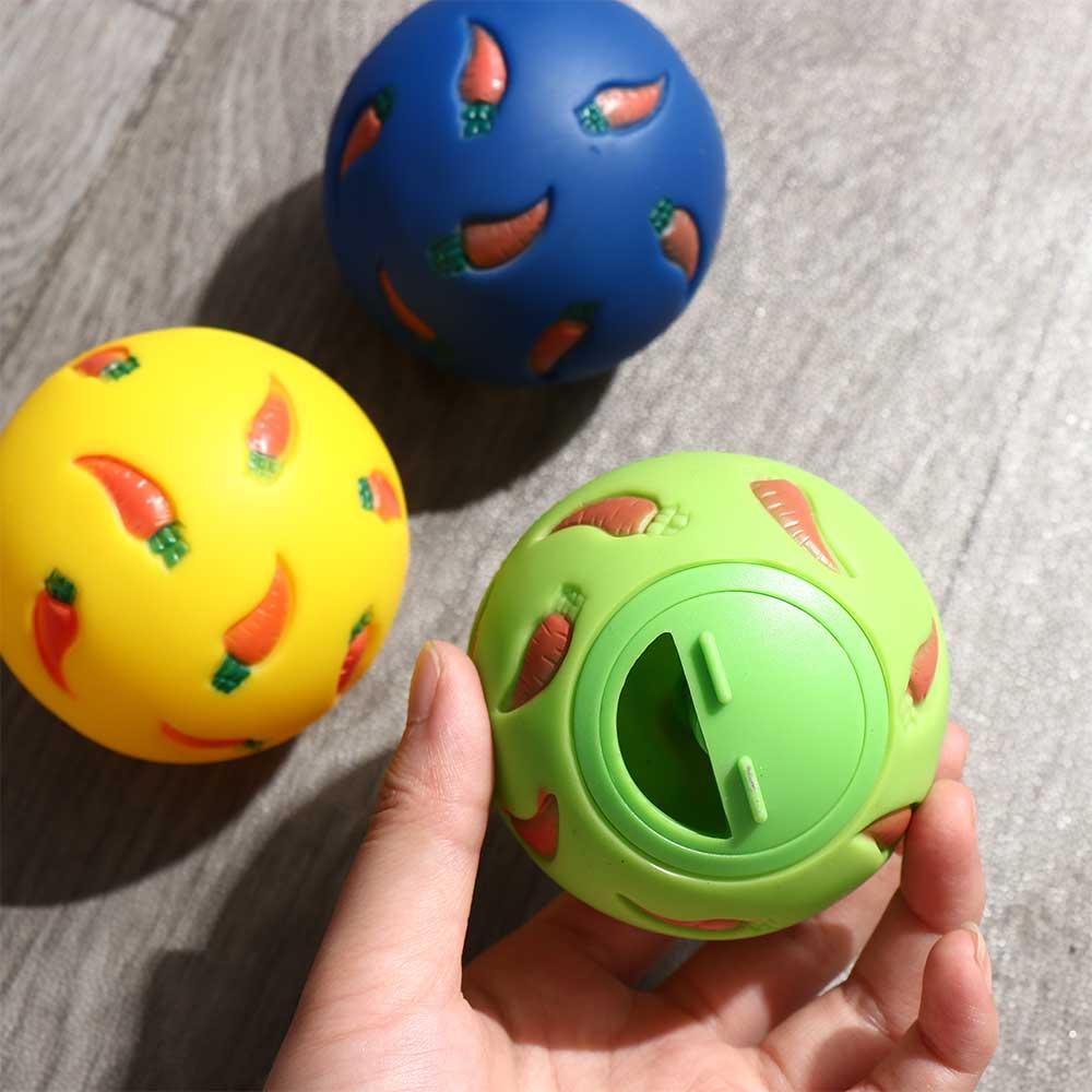PVC Rabbit Treat Ball Bite Resistant Cat Slow Feeder Practical Cat Feeding Toys  Chinchilla