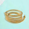 Exaggerated Metal Snake Winding Collar Y-Shaped Necklace Bracelet Set Adjustable Personality Niche