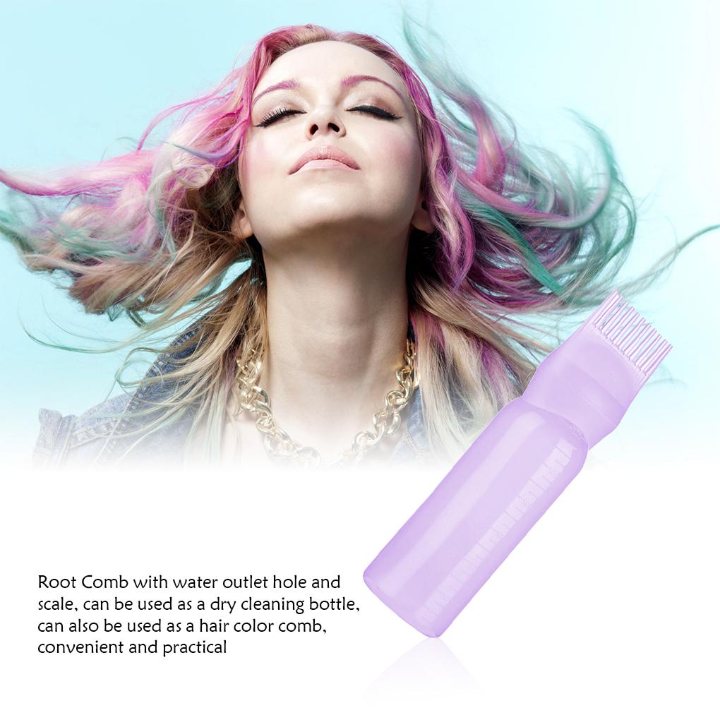 Root Comb Applicator Bottle with Graduated Scale Reliable Hairstyling Tool Scalp Coloring Dyeing Supplies for Home Salon