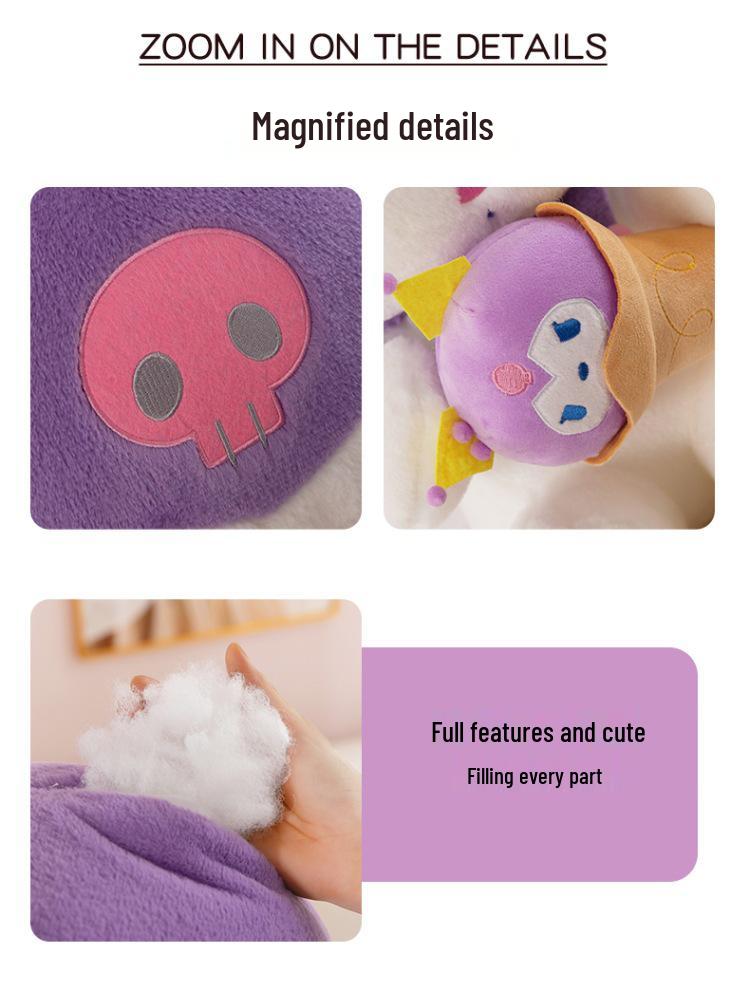 Kuromi Eiscreme Plüschpuppe: Kinderkissen & Geschenk