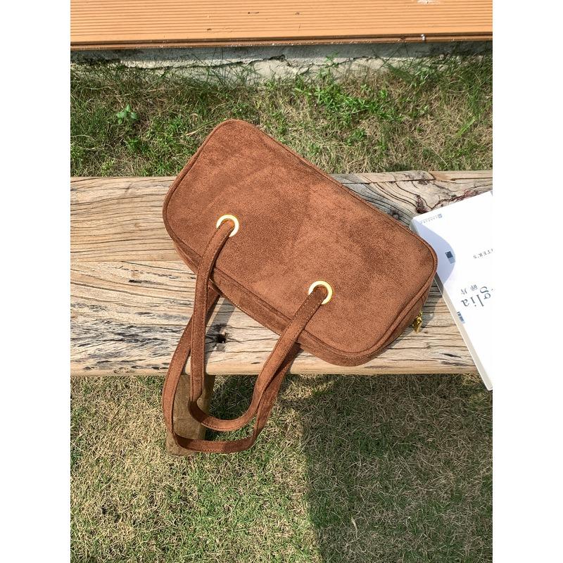 Retro suede bag versatile autumn and winter new plush shoulder bag women's hand underarm bag