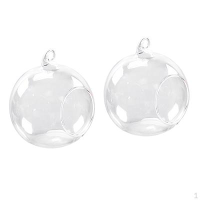 2Pcs 12cm Hanging Planter Vase Bottle Terrarium Candlestick Decor