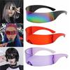 Partybrille Visier Wrap Shield Großer Spiegel Sonnenbrille Persönlichkeit Modebrille Reiten Winddichte Brille