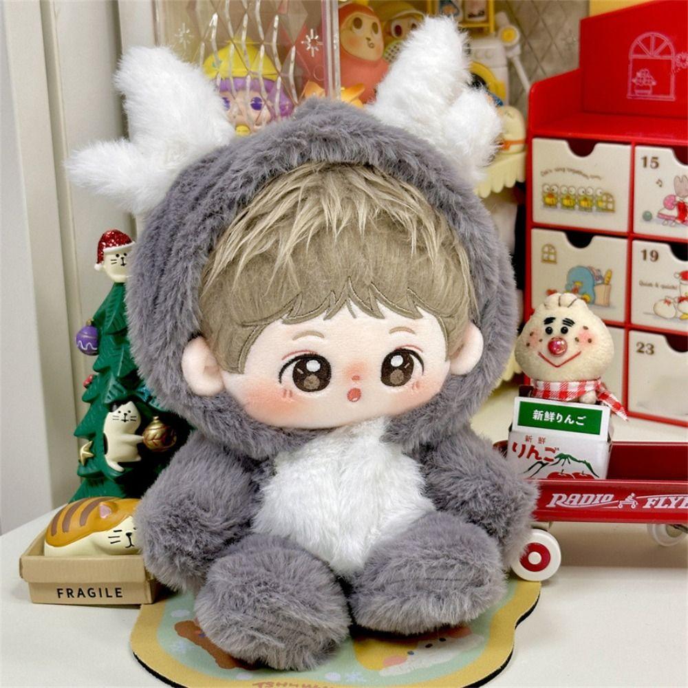 Mini Idol Doll Outfit Cartoon Doll Overall Suit Cute Cotton Doll Clothes for 10cm/20cm Cotton Doll